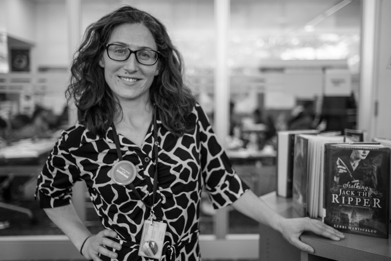Female librarian