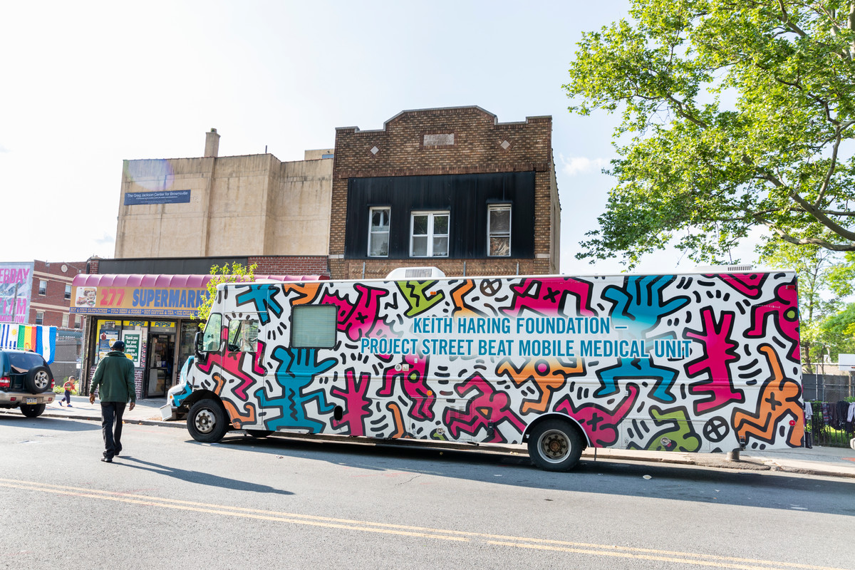 Keith Haring covered Project Street Beat mobile clinic in New York 
