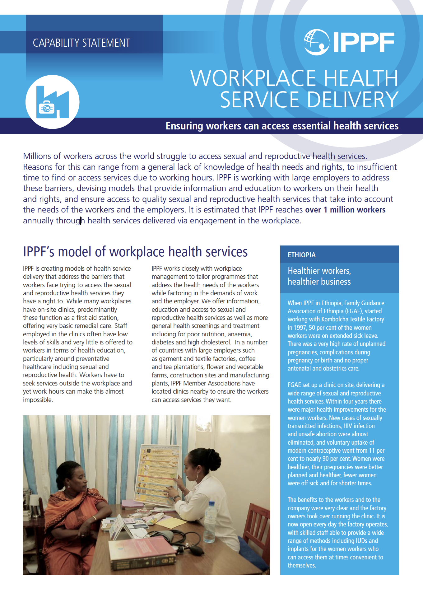 Workplace Health Service Delivery - Capability Statement