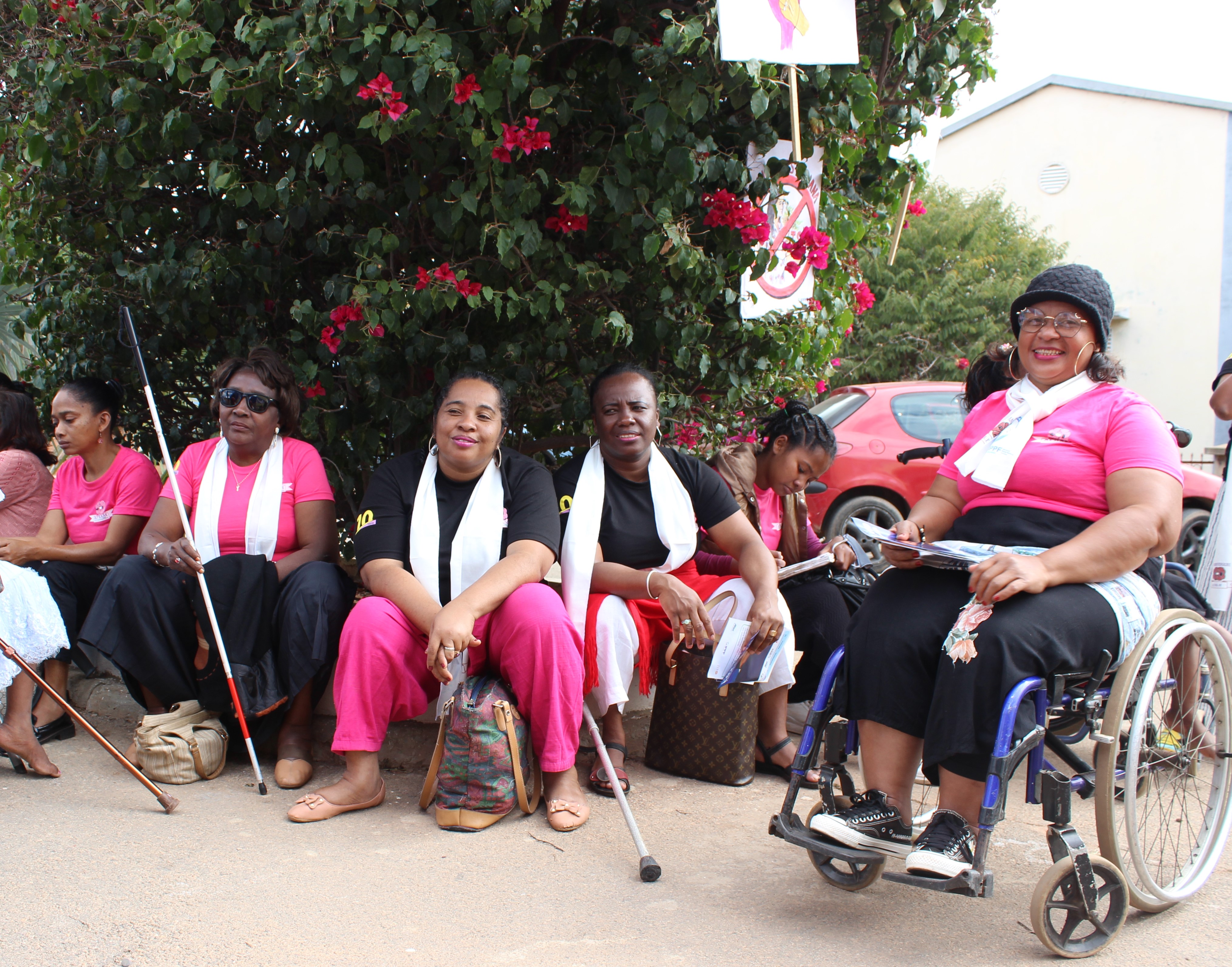 Women living with disabilities at an advocacy event 