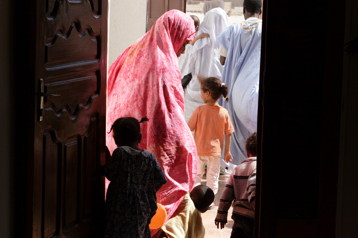 Photo of woman and children