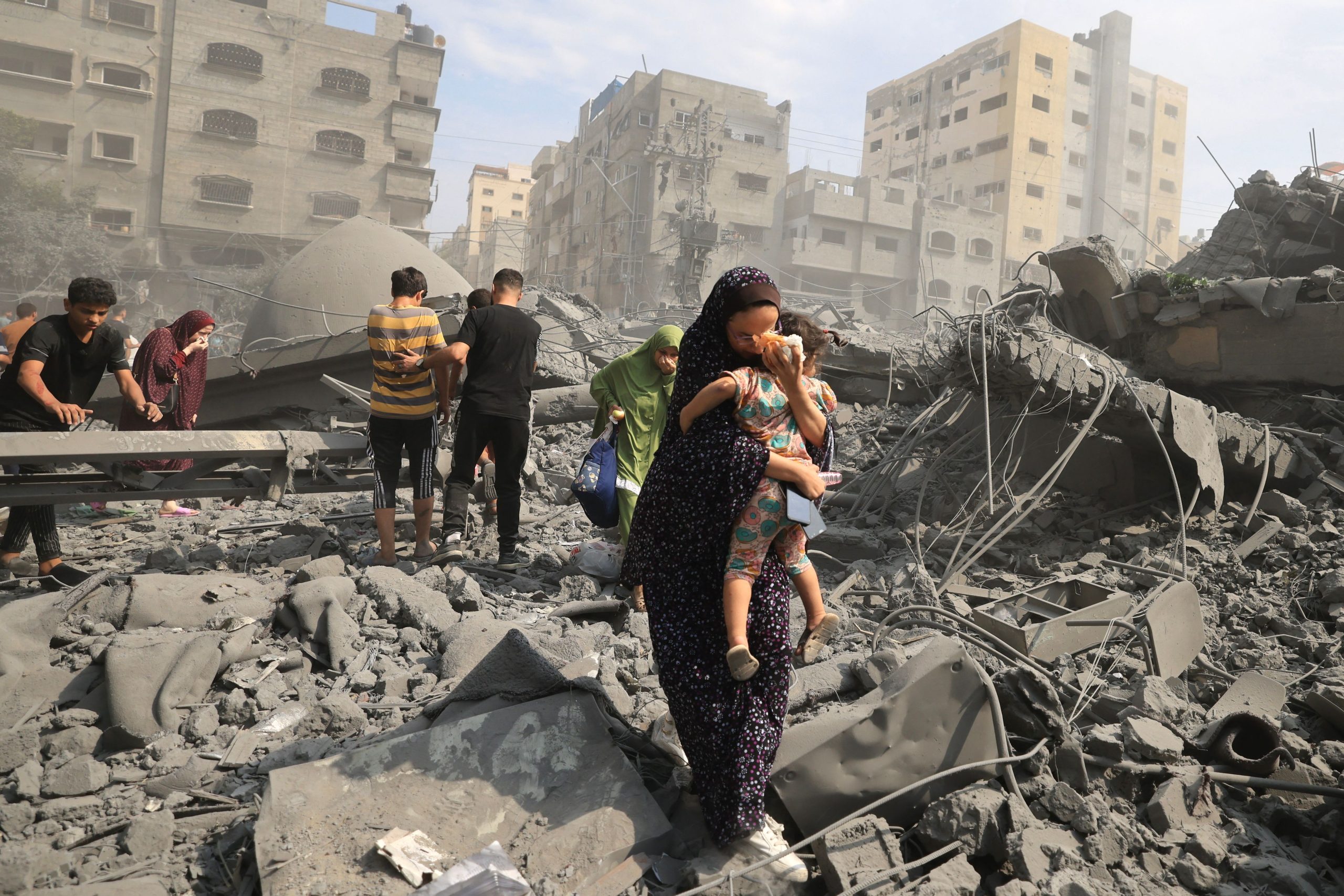 photo of ruins in Gaza after bombing