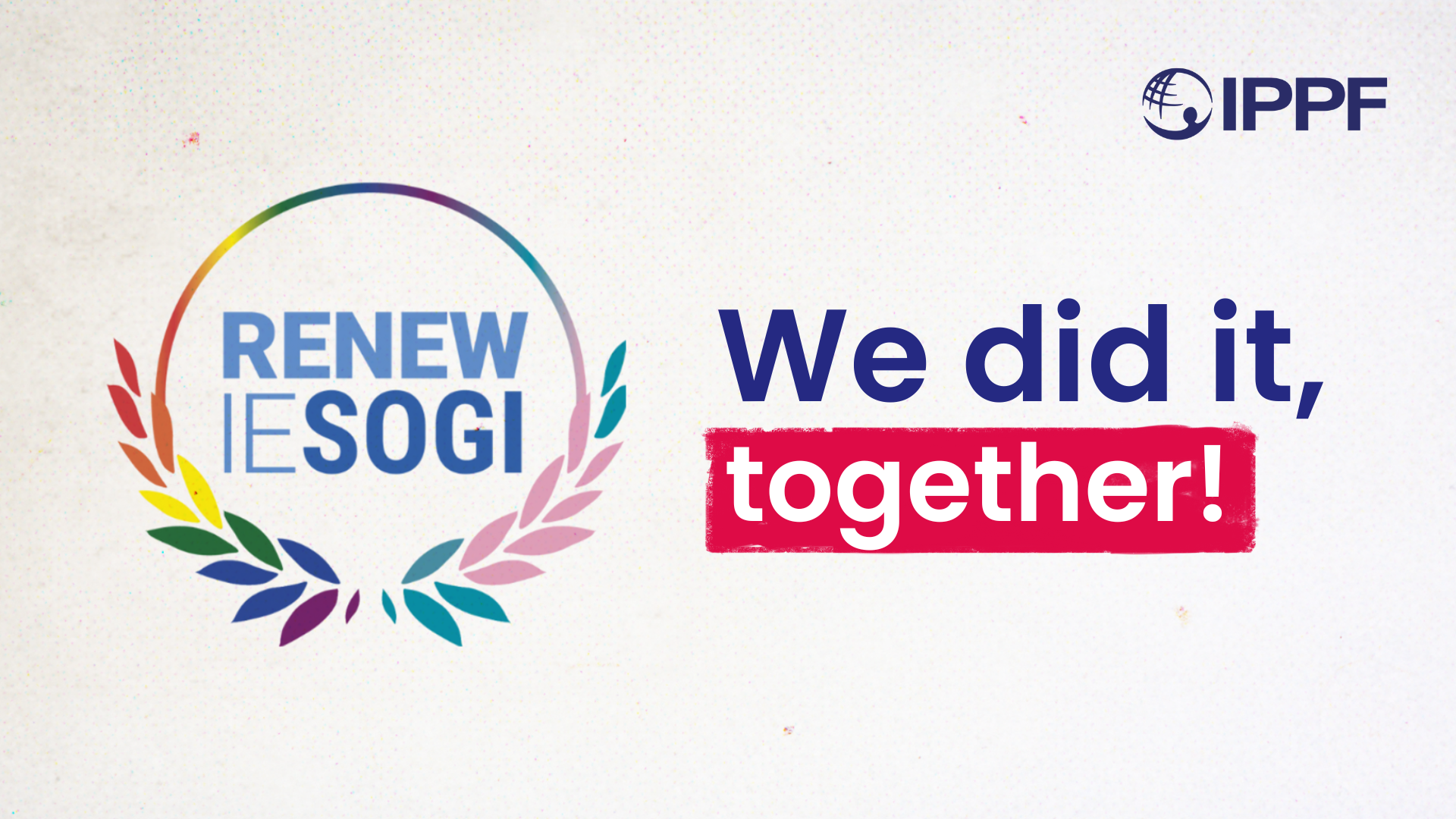 we did it, together