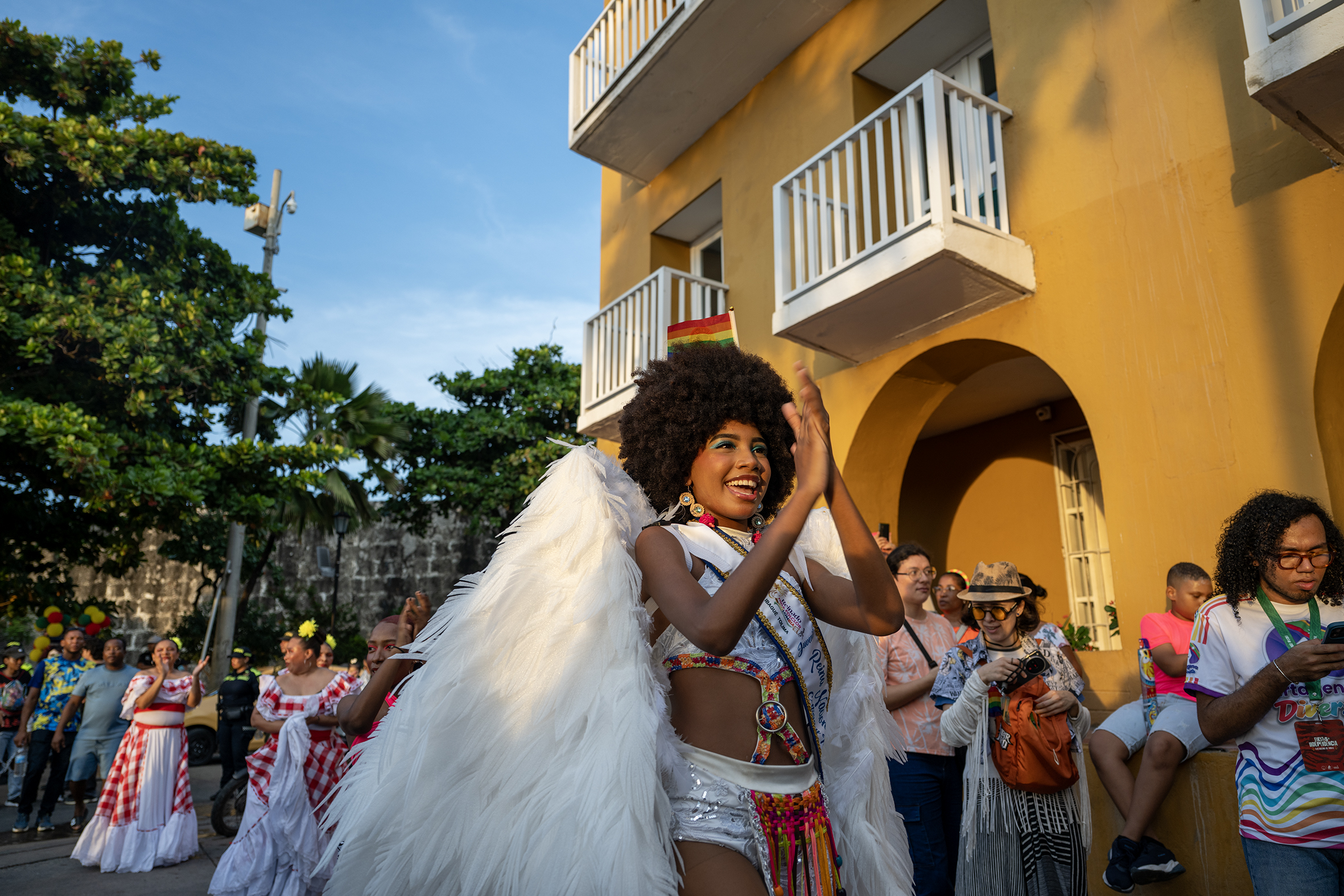 Image from the diversity street parade in Cartagena Colombia