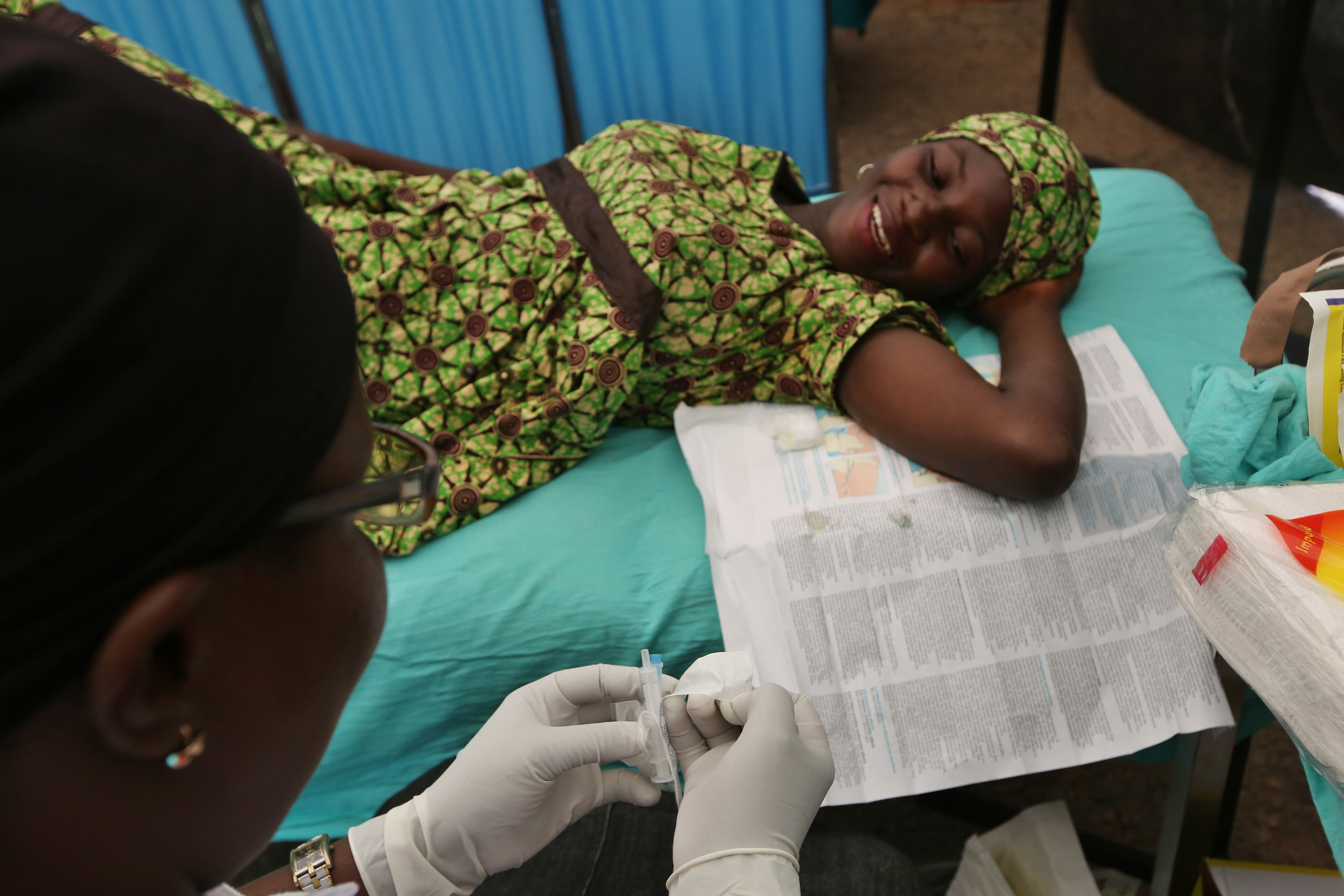 A client getting contraceptive implant in Nigeria