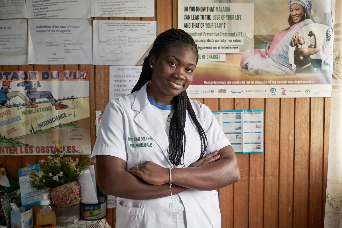 Solange Ngo Bikai, a nurse at Mimboman clinic, Cameroon