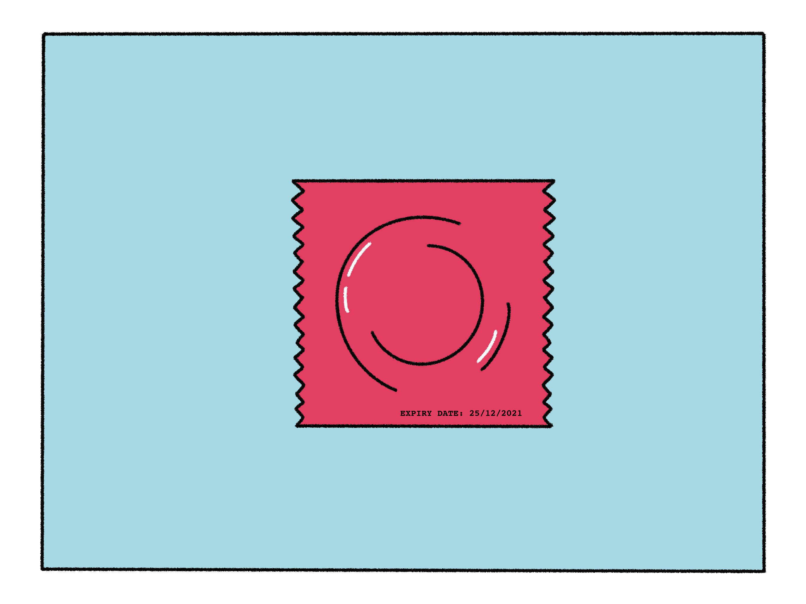 male / external condom illustration 