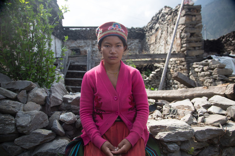 Young Nepalese woman receives help from IPPF, FPAN, after the earthquake