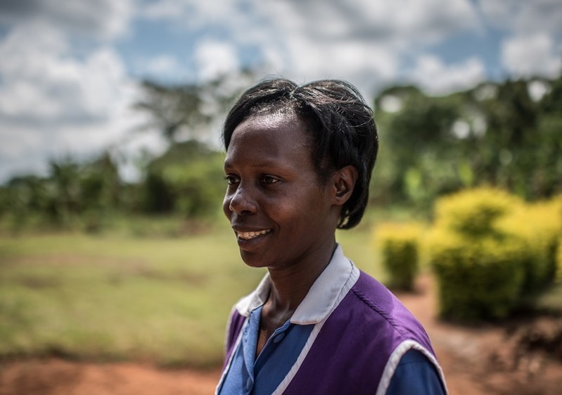 Josephine Mbabwe, a midwife,  at the VODA-supported Kitovo Health Center