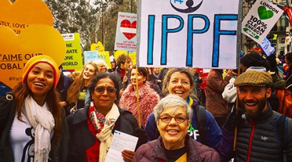 Carmen Barroso at the March for Climate with IPPF