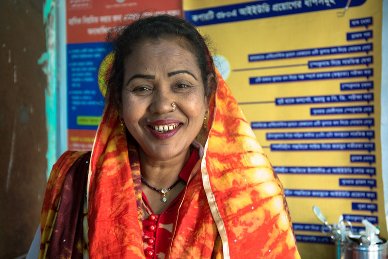 Kohinoor Begum, who has worked at the Daulatpur Family Health and Welfare Center for 18 years, says the seasonal flooding often means trouble for those seeking medical services.   “During floods roads are blocked and so people have to use boats to reach the nearest usable road,” Begum says. “I have to visit homes of clients and clients, but during floods I cannot visit them and most people also cannot visit the centre. In such scenarios a miscarriage can sometimes happen.” 