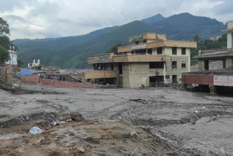 A photograph taken by FPAN of the damage after the flood