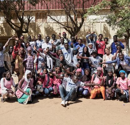 Group of youths in Senegal