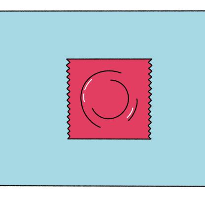 Male condom illustration 