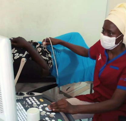 An ultrasound taking place in Senegal 