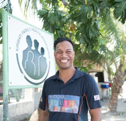 Abe, Assistant Youth Officer for the Kiribati Family Health Association
