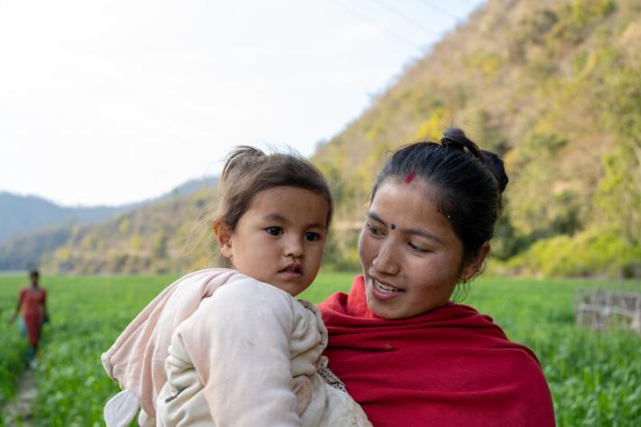 Nepal mother and baby 