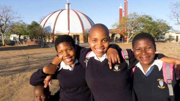 Girls with school uniforms- Swaziland. Photo credits: Nancy Durrell