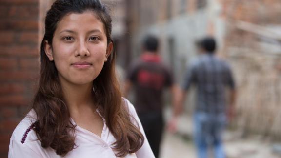 Sajana Kergi, 23 years old, youth volunteer and peer sex educator.