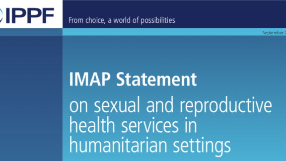 IMAP statement SRH in Humanitarian settings