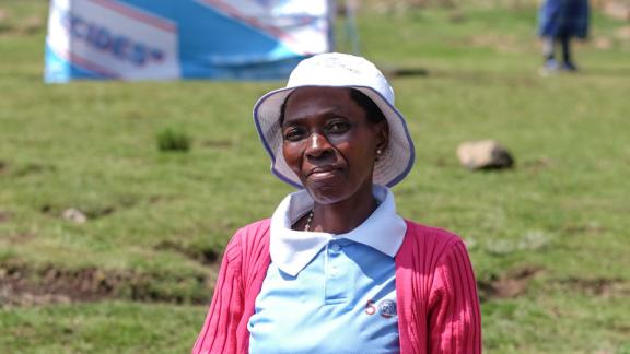Raphel Kori, earns an income as a peer educator with Lesotho Planned Parenthood Association (LPPA). Nine months into her role, she goes door to door in her village trying to ensure parents understand the needs of adolescents in their village and why contraception and services like HIV testing is a protective measure for young people.