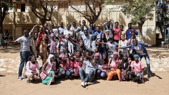 Group of youths in Senegal