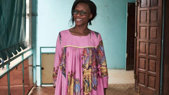 Eliane, Masters student at the Mimboman clinic in Cameroon