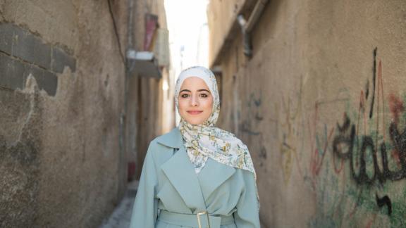 Young peer educator in Palestine. 