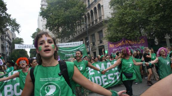 the green wave activists from Argentina