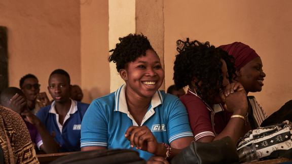 Young woman, student. 