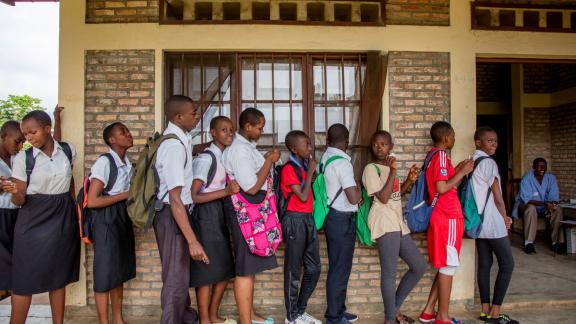 Young people at school. 