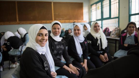 A group of teenage girls in Palestine 