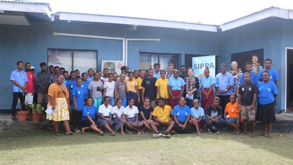Alvaro with SIPPA youth volunteers