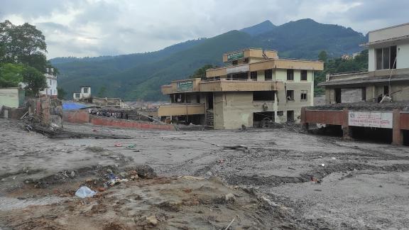 A photograph taken by FPAN of the damage after the flood