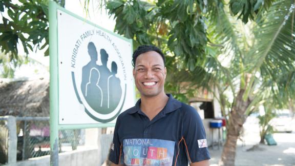 Abe, Assistant Youth Officer for the Kiribati Family Health Association