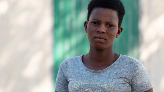 Dahide, a mother and trainee tailor in Togo