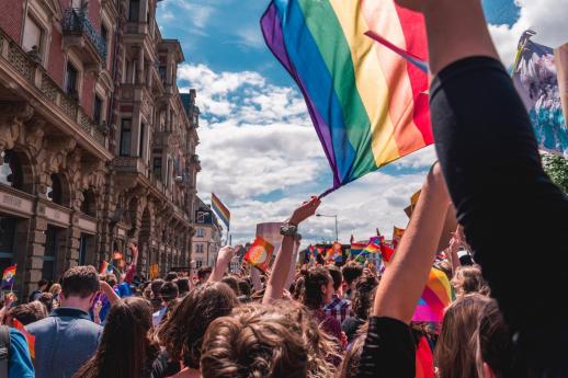 A Pride parade in Strasbourg, France 