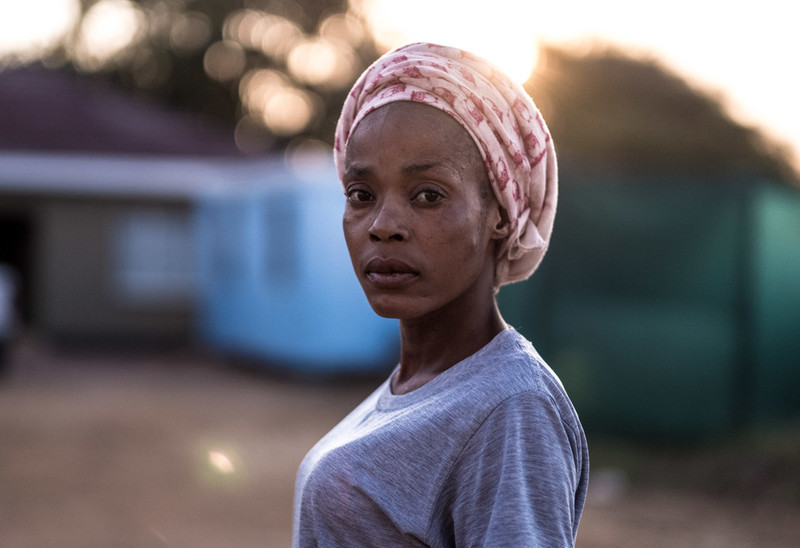 Jackie outside the Ngaikela Youth Group, which provides services for sex workers in Gaborone