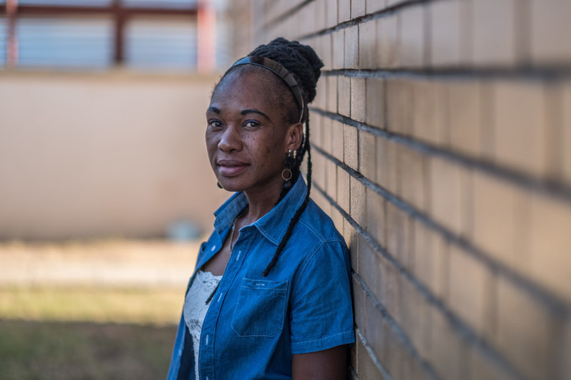 Keanantswe, a sex worker, in Selibe Pikwe, Botswana